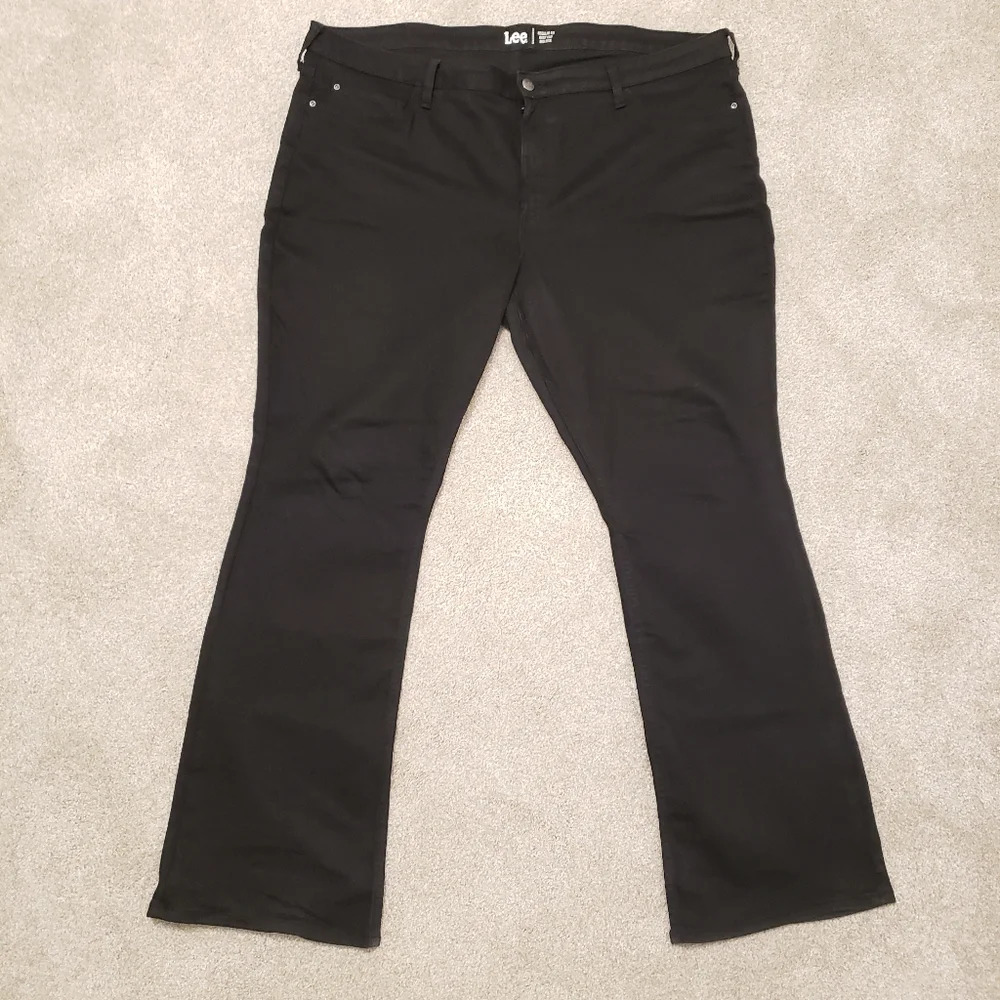 Black Denim Bootcut Lee Jeans Women Plus Size 22